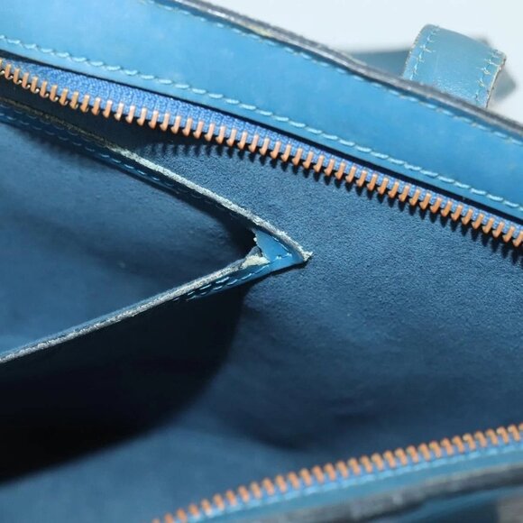 LOUIS VUITTON Epi Saint Jacques Poignees Long Bag Blue LV Auth - Picture 10 of 16